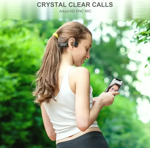 Bone Conducting Headphones - Wireless 5.3 Open Ear, 12hrs Playback, HD Microphone, Sport Earpiece, Sweatproof