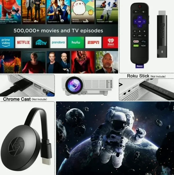 Mini HD Projector 1080P Supported