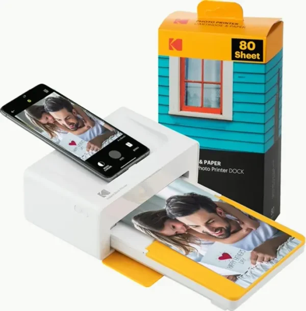 Kodak Dock 4PASS Photo Printer (4x6 Inches) Bundle