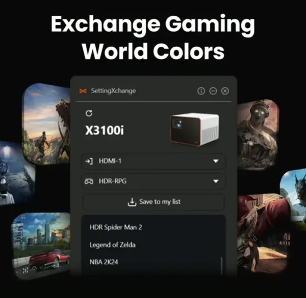 BenQ X3100i True 4K Gaming Projector with 10-Watt Speakers