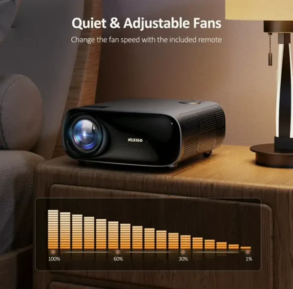 NexiGo PJ4K 1080P WiFi Projector with Bluetooth