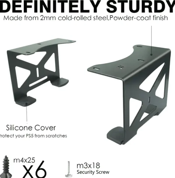 Under Table Holder for Playstation 5 by Monzlteck, Compact Bracket