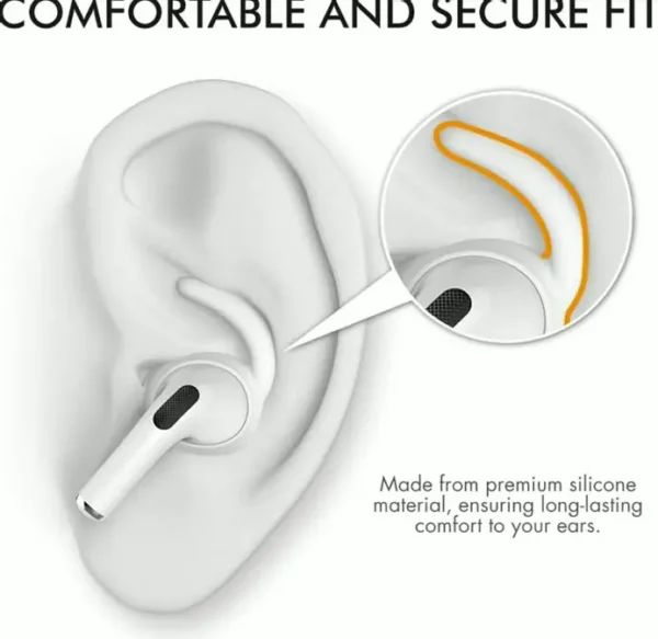 AhaStyle AirPods Pro Accessories Ear Hooks [3 Pairs] Non-Slip Ear Covers [including Storage Pouch]