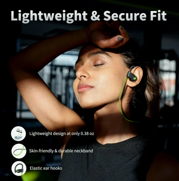 Bluetooth Earbuds: IPX7 Stereo Headsets with 16Hrs Playtime
