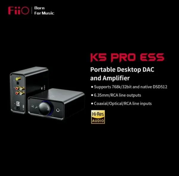 FiiO's K5Pro ESS High-Res Amplifier Desktop