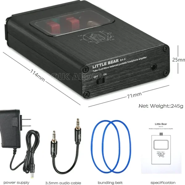 Portable Dual Mono Vacuum Tube Earphone Amp