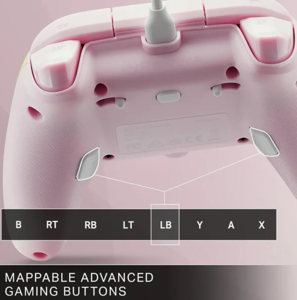 Gaming Cabled Gamepad for S - Pink Lemonade, Removable USB-C Cable, Programmable Keys, Trigger Stops, Rumble Motors