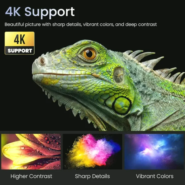 Ultra HD Compact Projector with Wireless and Bluetooth