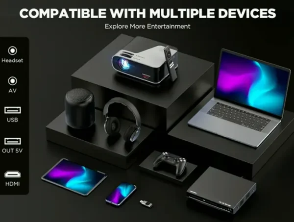 Smart Full HD WiFi Projector for Home