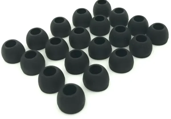 10 Pairs Medium Dark Silicone Replacement Earbud Tips