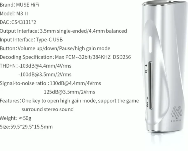HiFiGo Muse Dual DAC Compact Amplifier