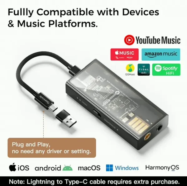Compact Amplifier with Dual Outputs [MFi Certified]