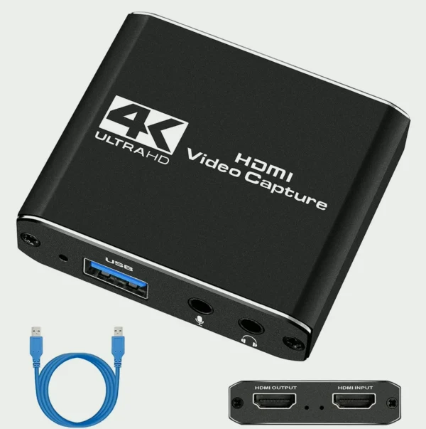 4K HDMI Audio Video Capture Device with Microphone