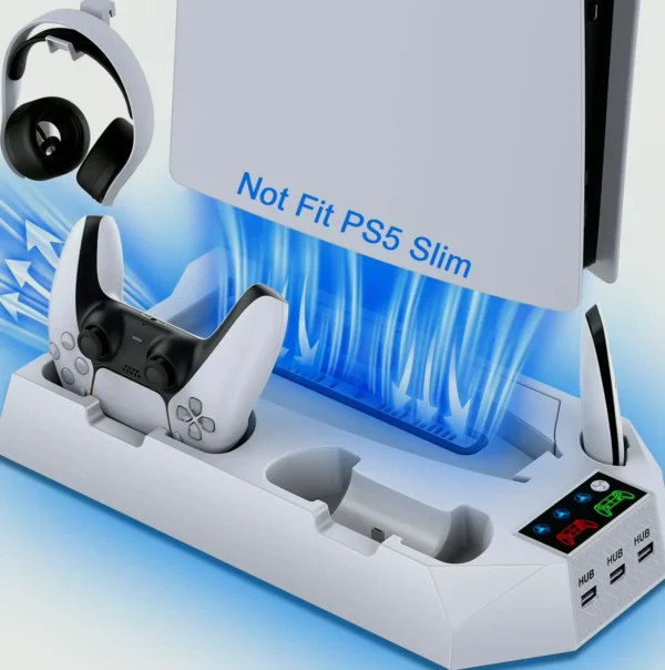 PlayStation 5 Dock and Cooling Hub with Twin Gamepad Charging