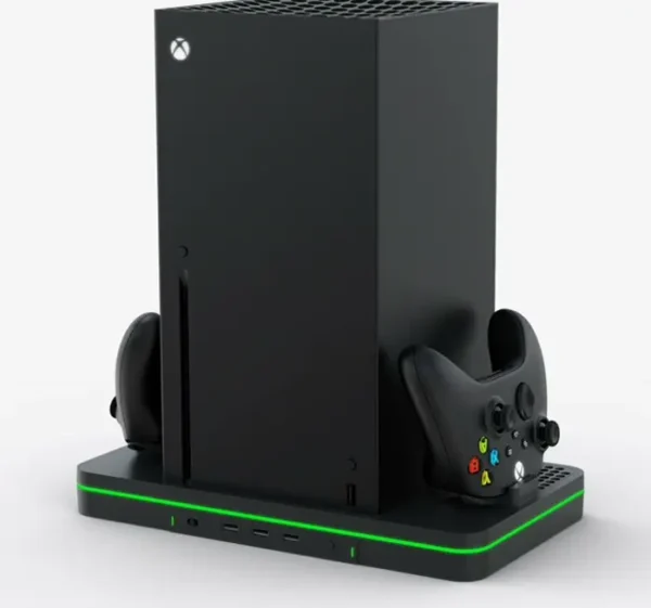 Upright Charging Stand with Coolant Fanner, Compatible with Xbox X/S