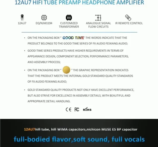 FX-HiFi 12AU7 Valved Headphone Amp w/ Remote