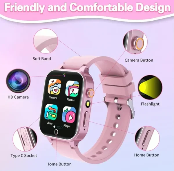 HD Touchscreen Wristwatch for Kids Ages 5-12 Years Old