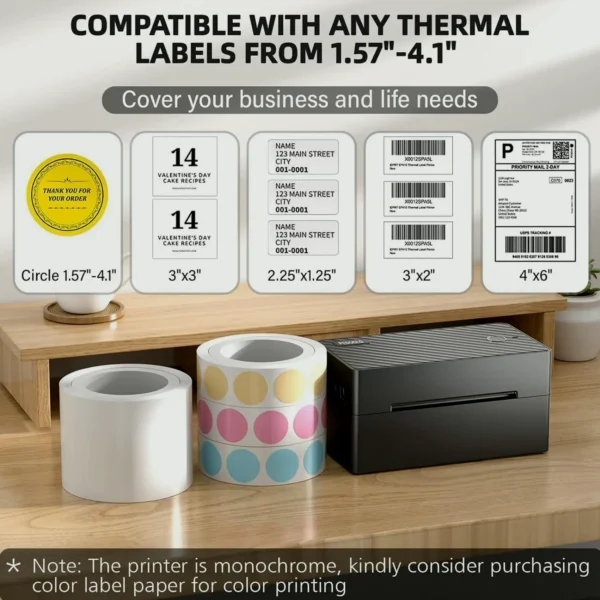 Wireless Label Printer, Thermal Shipping Printer