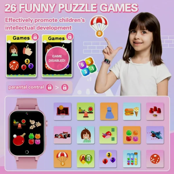 HD Touchscreen Wristwatch for Kids Ages 5-12 Years Old