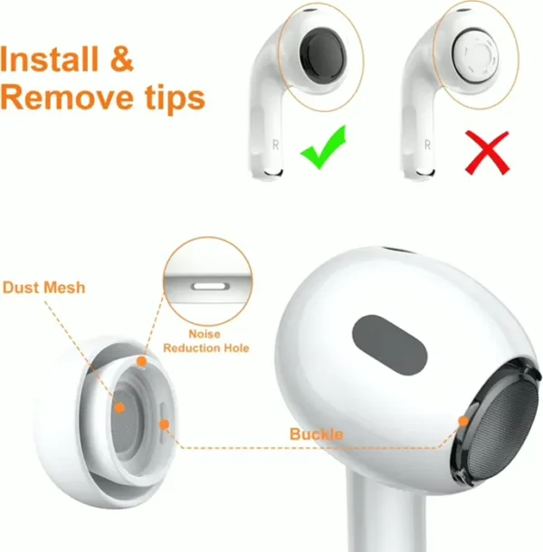 Connection Dream 6 Pieces Ear Tips for Earbuds Pro/Pro 2