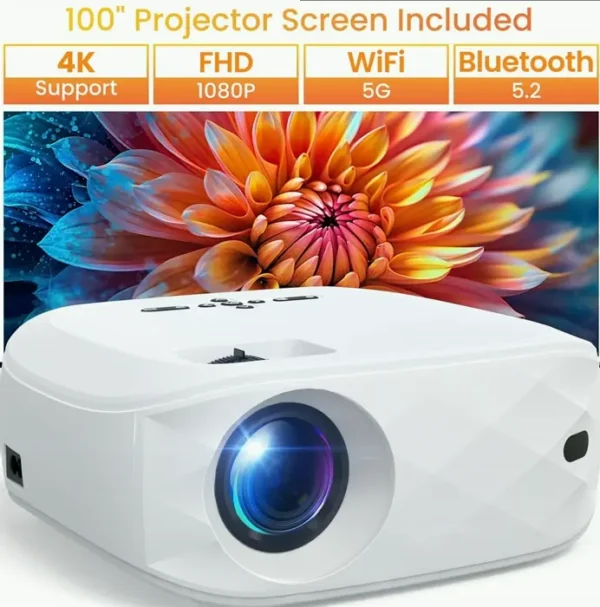 Brand X Wireless & Bluetooth Portable 1080P Projector