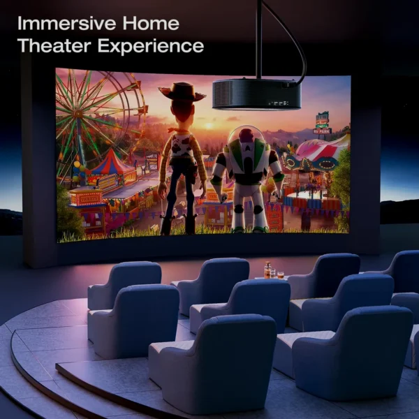4K Cinema Tool with Wireless Connection & BT, ELEPHAS Outdoor Movie Projector