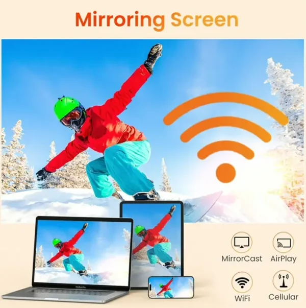 Brand X Wireless & Bluetooth Portable 1080P Projector