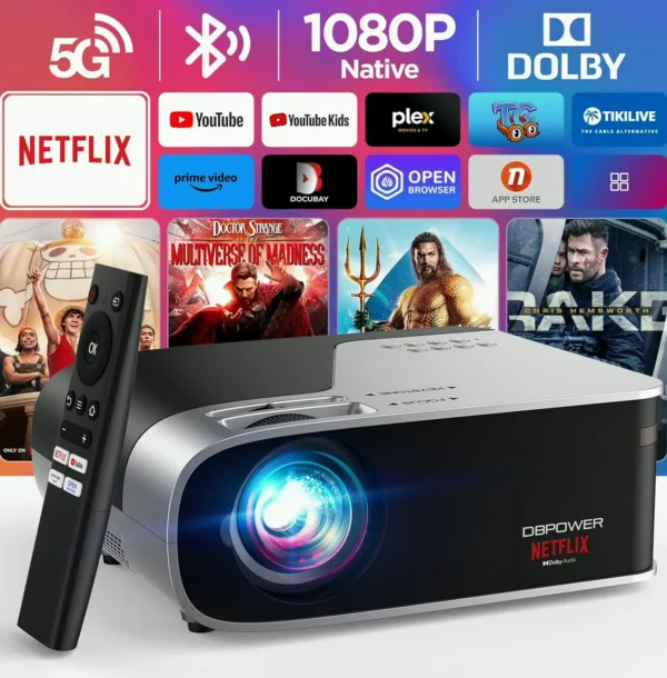 Smart Full HD WiFi Projector for Home
