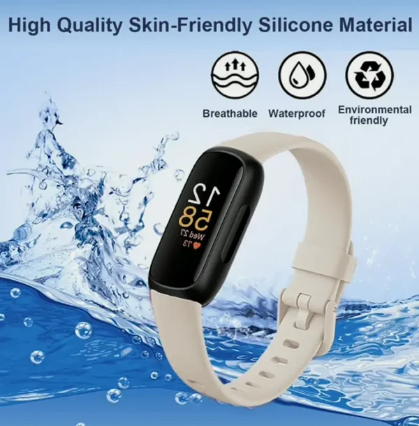 Works with Fitbit Inspire 3 Bands for Men Ladies, Flexible Silicone Athletic Wristband