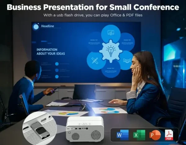 DBPOWER 4K Projector with 5G WiFi and Bluetooth