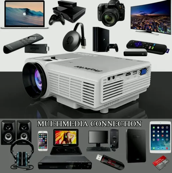 Mini HD Projector 1080P Supported