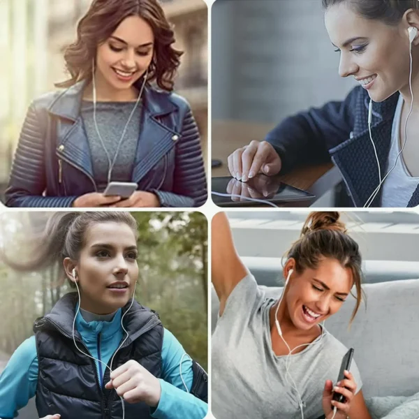 2 Set Corded Earbuds with Mic