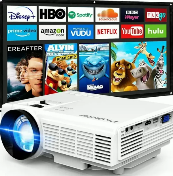 Mini HD Projector 1080P Supported