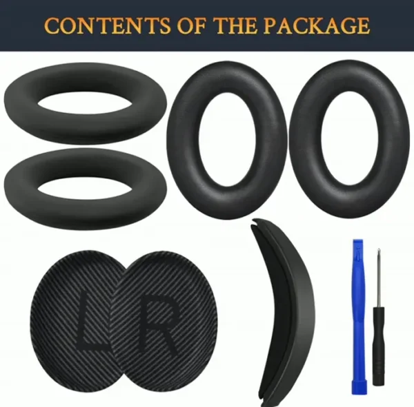 SOULWIT Ear Pads + Headband + Cover for QC 35 Headsets