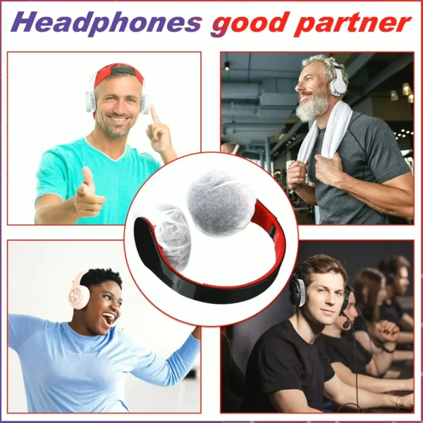 500 Pieces Disposable Earphone Covers (White Color)