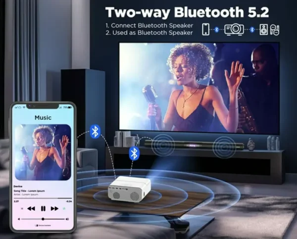 DBPOWER 4K Projector with 5G WiFi and Bluetooth