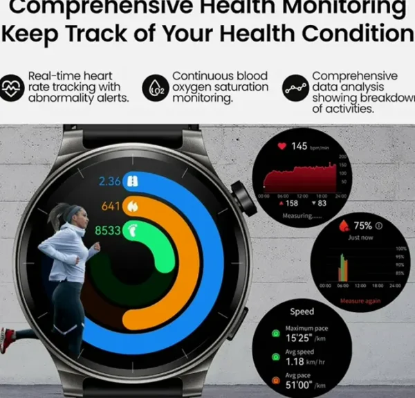 TOZO S5 Smart Watch with Bluetooth Calling, 1.43’’ AMOLED Screen