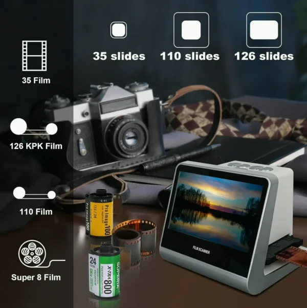 24-Megapixel Negative Digitizer with 5'' LCD Display