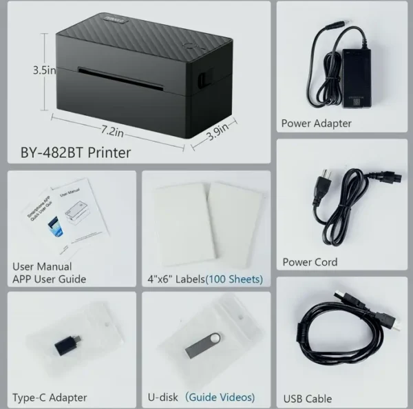 Wireless Label Printer, Thermal Shipping Printer