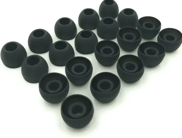 10 Pairs Medium Dark Silicone Replacement Earbud Tips