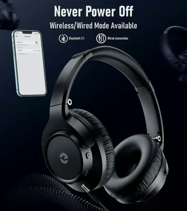Noise-Cancelling Wireless Headsets, 100-Hour Playtime