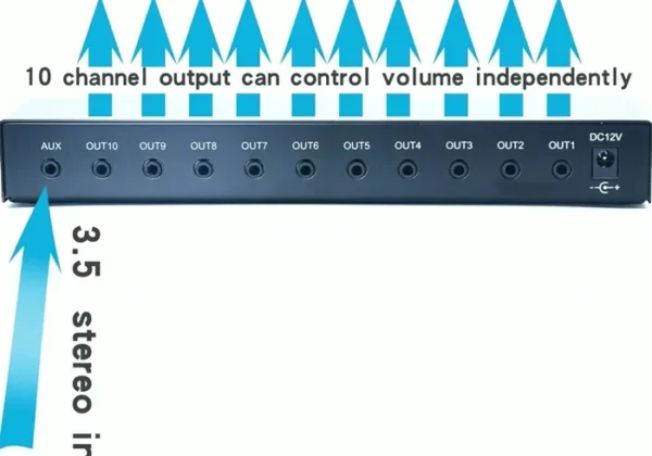 Stereo Headphone Amplifier 10-Channel Outputs