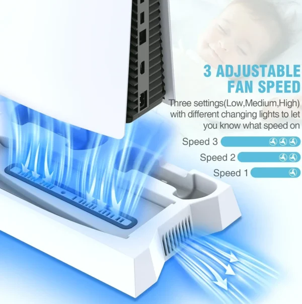 PlayStation 5 Dock and Cooling Hub with Twin Gamepad Charging