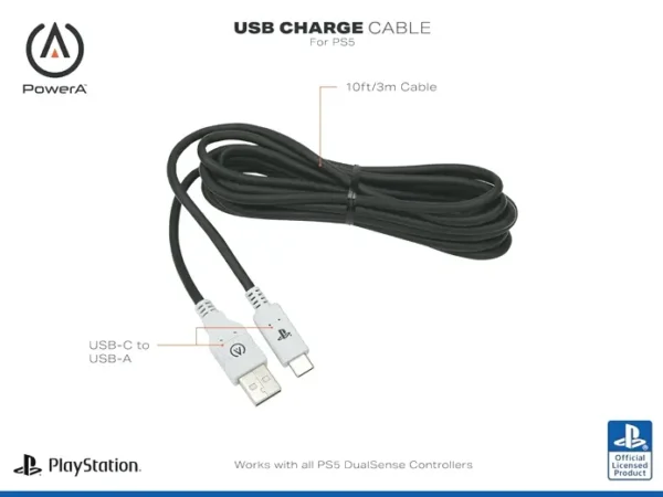 Power-A USB Type-C Cord for PS5