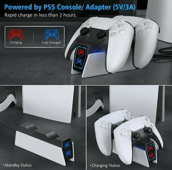OIVO PS5 Dual Controller Fast Charging Station