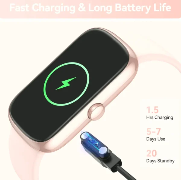 Exercise Tracker Smartwatch with Heart Rate & Blood Oxygen