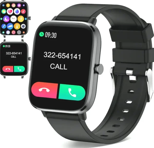 Smart Watch: Touch Screen, Bluetooth Call, IP68, Fitness Tracker, Sleep Monitor, iOS