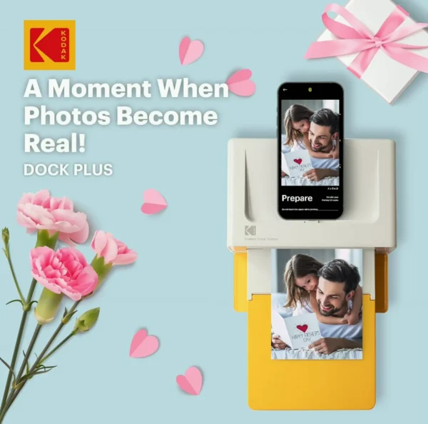 Kodak Dock 4PASS Photo Printer (4x6 Inches) Bundle