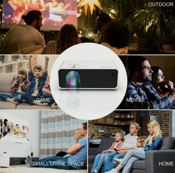 HD Video Projector, SMONET Mini LED
