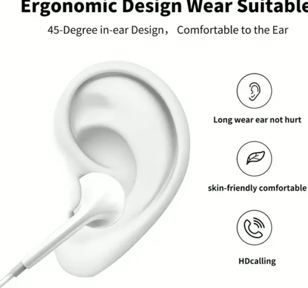 2 Set Corded Earbuds with Mic